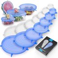 Zulay Kitchen Zulay Storage Lids, Stretch Silicone, 14PK ZULB08374W7YP